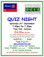 Quiz Night - 21 September